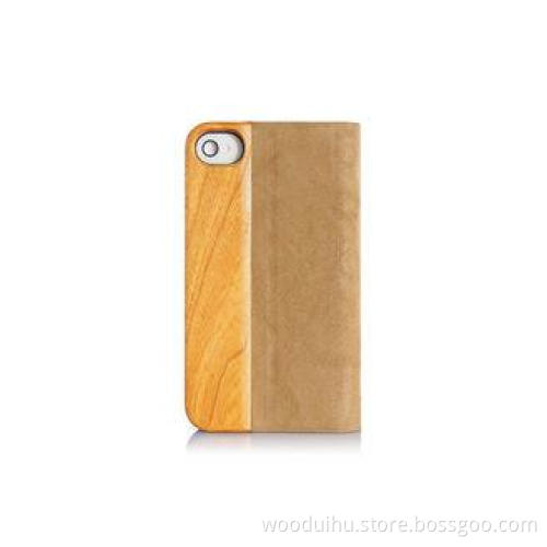 Portable Genuine Leather Flip Phone Case for iPhone 4 / 4S